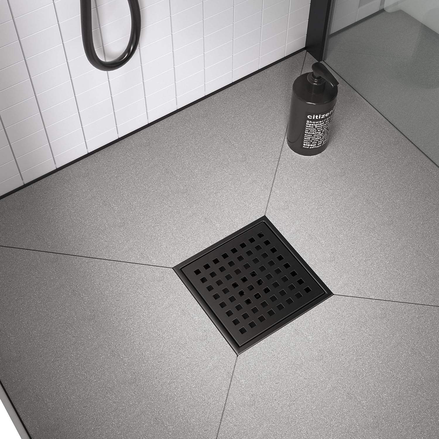 stainless steel floor drain with grid drain cover