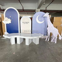 Table de banquet ronde en acrylique blanc avec plateau en MDF, table de réception de mariage, table de fête pour enfants, table de salle à manger pour événements