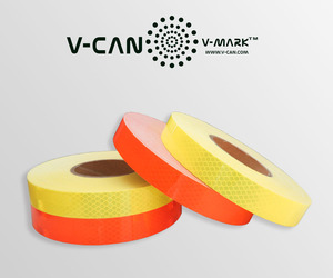 Ruban d'avertissement <span class=keywords><strong>rétro</strong></span> réfléchissant Microprisme pour véhicule utilitaire ruban adhésif <span class=keywords><strong>jaune</strong></span> chaux fluorescent marquage réfléchissant DOT - Product Image 3