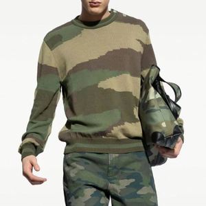 Pull tricoté personnalisé décontracté Camouflage couleur Cardigan Jacquard pull tricoté hiver pull pour hommes - Product Image 1