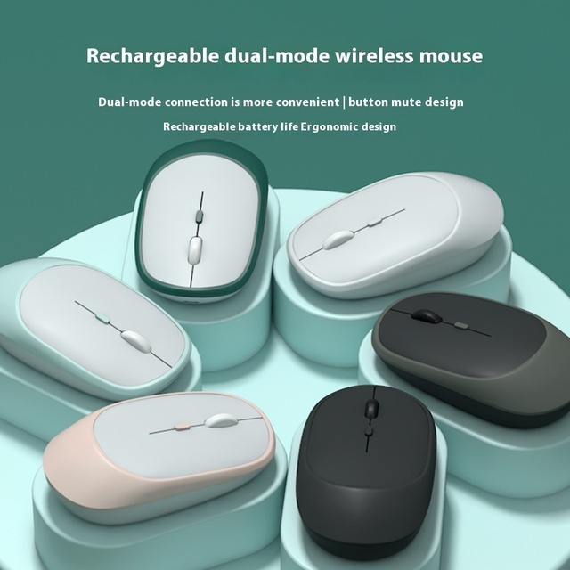 Wholesale Rechargeable BT Mouse 1600DPI Office Mute Mouse for Computer Laptop Tablet PC Portable Wireless Mouse