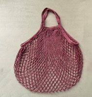 Sac fourre-tout en coton biologique à mailles filetées avec logo personnalisé UMI, couleurs mélangées, réutilisable, idéal pour les courses et l'emballage des légumes