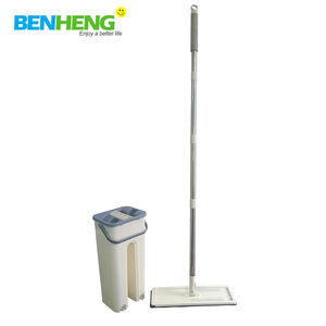 Juego de fregona mágica de secado automático y exprimidor BENHENG, fregona plana de lavado a <span class=keywords><strong>mano</strong></span> gratis barata, cabezal cuadrado de poste de acero, Cubo de limpieza de gran oferta - Product Image 6