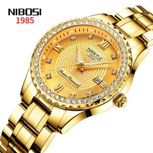 Reloj de Lujo para Mujer, Estilo Casual y de Negocios, con Incrustaciones de Diamantes, Correa de Acero Inoxidable Luminosa, Cuarzo de Alta Gama, Venta al Por Mayor - Product Image 1