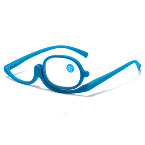 Gafas de lectura plegables con bisagra de resorte, giratorias 180 grados, delgadas, doradas/grises, de PC, modernas, OEM, para maquillaje, con filtro de luz azul - Product Image 6