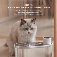 Bebedero Automático Portátil Moderno de Acero Inoxidable de 101oz/3L para Gatos, Venta al Por Mayor