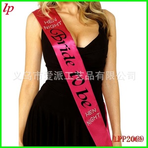 <b>Bride</b> To Be Satin <b>Sash</b> Pink Wedding Party Prop LPP2100 - Product Image 3