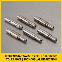 Eje de Transmisión CNC Personalizado de Acero Inoxidable, Torneado y Rectificado de Precisión para Motor de Robot/Dron, 0.002mm, Citizen Star Tsugami
