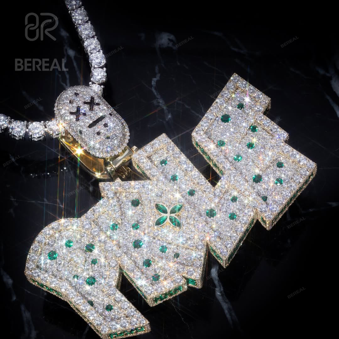 3Inches Silver+Moissanite