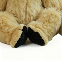 Peluche réaliste de Gibbon assis, singe à longs bras, super douce, en coton PP, accessoires, vente en gros d'usine, OEM