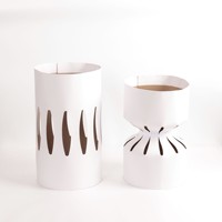 Caja de Papel para Flores en Forma de Cilindro, Personalizada, Recubierta de Cartulina Impermeable de 350 g/m², Reciclable, de Alta Calidad, Venta al Por Mayor de Fábrica