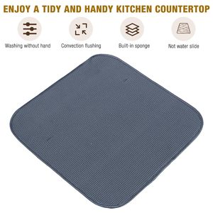 Lightweight Plastic Foldable <b>Dish</b> Drying Mat Easy Storage Single Space-Saving Rack Holder <b>Standing</b> Type - Product Image 2