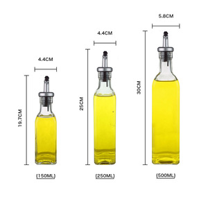de 250ml tarro de aceite y vinagre de no-goteo pico con cubierta <span class=keywords><strong>a</strong></span> prueba de polvo para la cocina de botella de aceite de oliva - Product Image 4