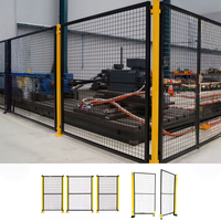 Clôture de protection en maille pour équipement d'entrepôt industriel, en acier galvanisé traité thermiquement, barrière de sécurité modulaire, revêtement en poudre