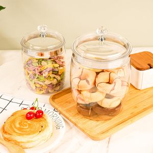 High Transparent Airtight PET Food Storage Jar Wide Mouth <b>Lid</b> <b>Plastic</b> <b>Container</b> for Grain Cereal Preservation Kitchen Storage - Product Image 2