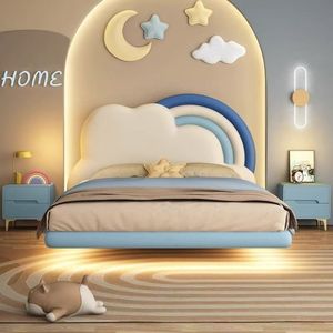 Muebles Modernos para Dormitorio Infantil, Camas con Estructura de Madera, con Tobogán y Escaleras para Niñas - Product Image 6