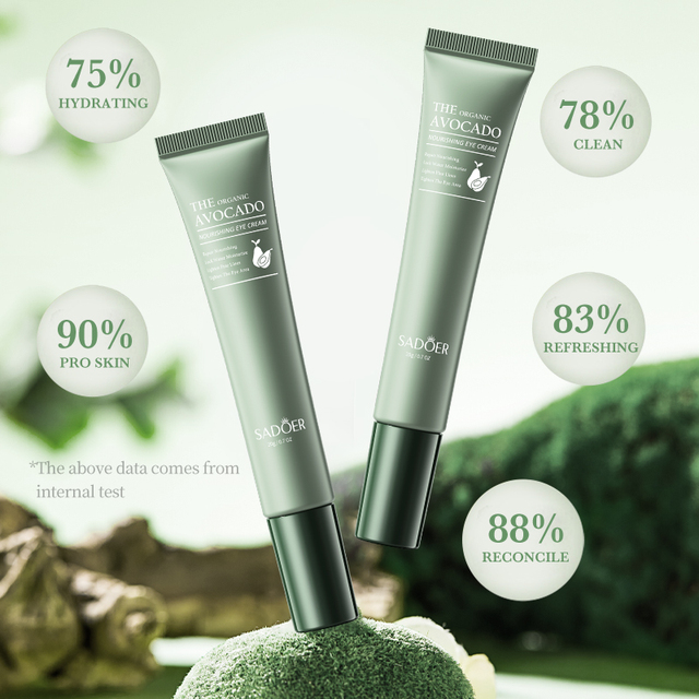 Wholesale Organic Avocado Eye Cream Anti Wrinkle Hydrating Deep Moisturizing Soothing Firming Non Greasy Formula Under Eye Skin