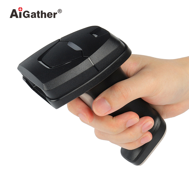 AiGather Handheld USB Cable Barcode Scanner 1D 2D Wired QR Code Scanner Gloabl 3 Mil Wire Scanning Works with POS System