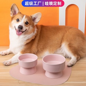 ชามเซรามิกสำหรับสุนัขแบบยกสูง ป้องกันการลื่น สำหรับสุนัขขนาดเล็กถึงกลาง อุปกรณ์สำหรับสัตว์เลี้ยง - Product Image 5