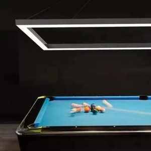 Lámpara Colgante LED Cuadrada Lineal con Carcasa en Negro/Blanco/Plateado para Oficina - Product Image 3