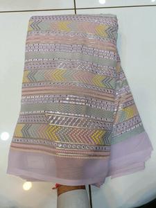 Tissu de travail en georgette de renard léger de qualité supérieure Matériau transparent luxueux pour draper les vêtements de mode - Product Image 3