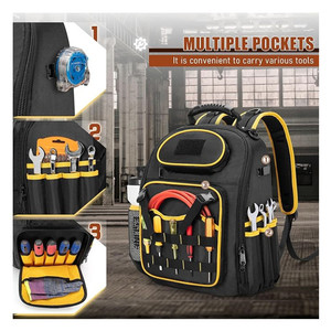 Factory Hot Selling <b>Tote</b> Storage Backpack <b>Bags</b> Oxford Cloth <b>Tool</b> Backpack Heavy-Duty Multiple Pockets Laptop Sleeve Zipper - Product Image 3