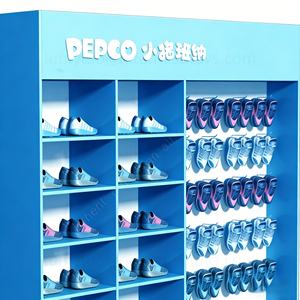 Estante de Madera Rústico con Ganchos, Soporte de Exhibición de Madera Maciza de Varios Niveles para Organizador de Tienda de Zapatos, Armario de Venta al por Menor de Ropa Infantil - Product Image 3