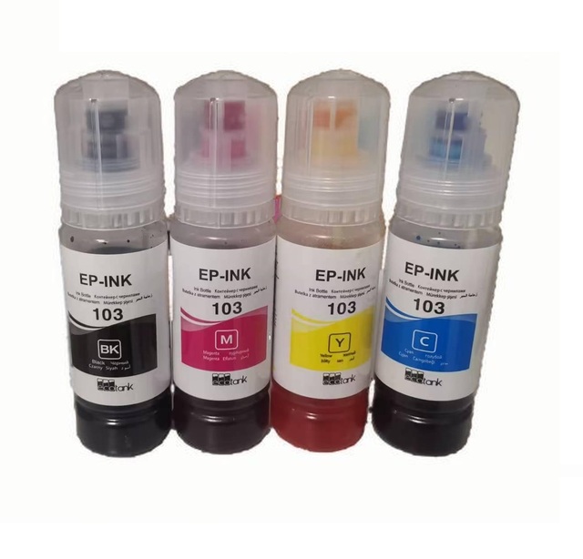 Premium Compatible Refill Dye Ink Bottle 103 for Epson EcoTank L3110 L3111 L3150 L3151 Inkjet Printer