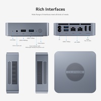Nouveau OUMAX N100 16gb 512gb Wifi5/BT5.0 alimentation intégrée pour l'utilisation de jeux de bureau à domicile Mini ordinateur