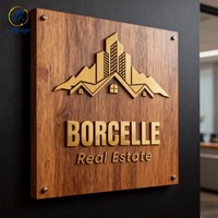 LED-Schild Antik-Bronze Metall-Relief Firmen-Namensschild Werbetafel Nummernschild Firmen-Messing-Türschild Maßgefertigtes LED