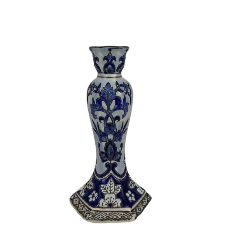 Настольный подсвечник Jingdezhen античный синий и белый фарфоровый керамический подсвечник