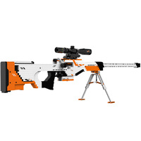 Mainan Anak 2023 Set Senjata Blok Teknis Militer Perang Dunia II Mainan Bata untuk Anak Laki-laki W6 Awm Senapan Sniper Model Blok Bangunan