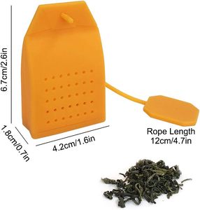 Portable Food-Grade Silicone Infusers Safe <b>Loose</b> Leaf <b>Strainer</b> Filter with Long Rope Reusable <b>Tea</b> Infuser - Product Image 4