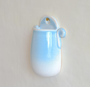 Vase mural en <span class=keywords><strong>c</strong></span>éramique fait main, pot à fleurs suspendu unique - Product Image 5