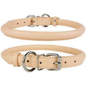 Collares de Cuero Redondos, Acolchados y Suaves, Hechos a Mano, Personalizados, para Todas las Temporadas, Ecológicos, con Joyas, en Varios Colores Sólidos - Product Image 6