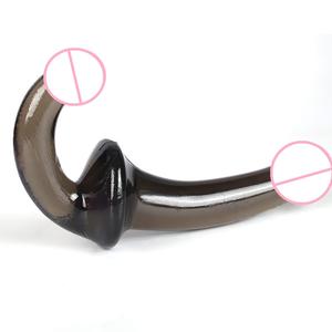 قضيب مثير ذو نهاية مزدوجة، لعبة جنسية، قضيب اصطناعي بحزام بدون حمالات على الجانبين من مادة tpe للسيدات - Product Image 1