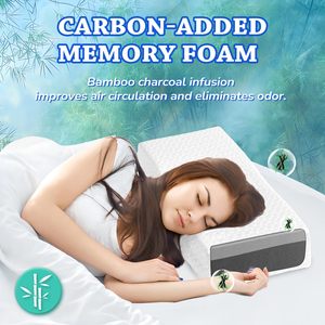 Mát Vuông Tre Than Truyền Bộ Nhớ Bọt Lạnh Gối Cube 60Cm Tốt Nhất Thế Giới Gối Với Làm Mát Bìa Cho Bên Ngủ - Product Image 5