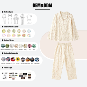 Hongbo estate donna Loungewear donna Jersey set logo personalizzato lavabile a grandezza naturale di lusso <span class=keywords><strong>pigiama</strong></span> stampato abito da donna - Product Image 6