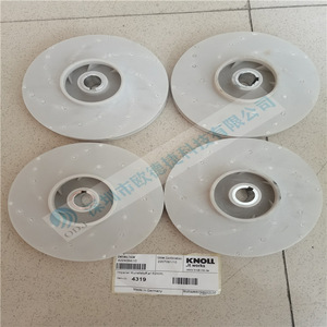Impulsor de Plástico KNOLL 4319, Laufrad TG 40, 152 mm, 4 Aspas Curvas, Construcción Original Alemana - Product Image 2