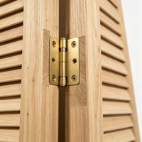 Volets à persiennes horizontaux modernes en bois peint Chambroad, en tilleul, composés de composants en bois dur carrés, réglables, pour fenêtre inférieure