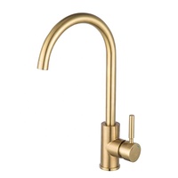 Robinet d'évier de cuisine en acier inoxydable, robinets de cuisine or robinet d'eau chaude et froide, robinet de cuisine 304