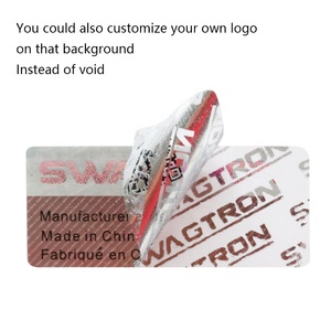 Etiqueta adhesiva vacía MOQ bajo personalizada Número de serie Transferencia parcial Tamper Evident Void Sticker Etiqueta de seguridad - Product Image 2