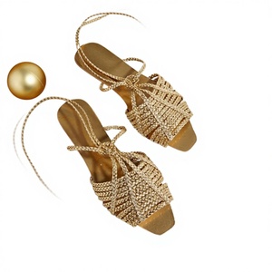 Sandalias de moda planas con punta abierta y correa romana de PU transpirable para mujer, estilo slip-on, novedad de verano 2026 - Product Image 1