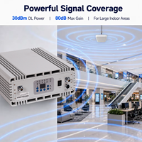 Amplificador de Señal 5G 900/1800 MHz 30dB Ganancia SDF 4 Subbandas GSM LTE para Hogar, Hotel, Centro Comercial, Cobertura de 1000-2000 m²