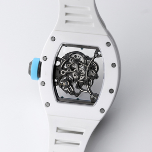 Montre en céramique blanche de qualité supérieure, mouvement intégré double barillet personnalisé, verre saphir double anti-reflet - Product Image 6