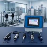 Système de surveillance de la qualité de l'eau multi-paramètres intelligent Dongrun 7 en 1 avec RS485 4-20mA, pH, EC, DO, turbidité, OEM