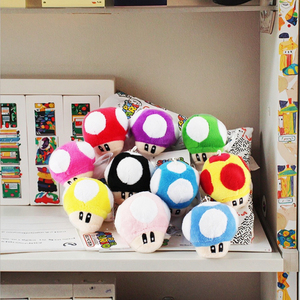 For Super <strong>Mario</strong> Mushroom Plush Keychain <strong>Toy</strong> 10 Colors Super <strong>Soft</strong> Cotton Fabric 5cm Height Customizable ODM Birthday PP Cotton - Product Image 4