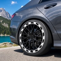 Jante en alliage forgé 21x9.5 5x130 CB 71.6 ET61, design à rayons sur mesure, finition noire usinée, vente en gros directe usine, faible MOQ, échantillon