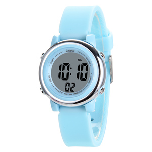 Orologio da polso digitale Sport verde per bambini 3ATM impermeabile con sette luci di colore e funzione di allarme per i ragazzi - Product Image 3
