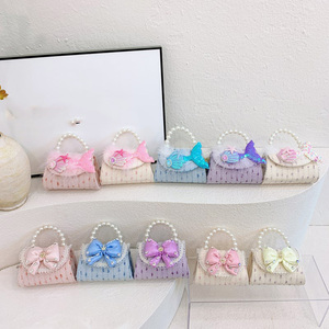 어린이 체인 크로스 백 작은 패션 공주 크로스 바디 백 소녀의 활 미니 백 - Product Image 1